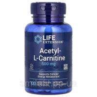 Ацетил L-карнітин, 500 мг, Acetyl-L-Carnitine, Life Extension, 100 вегетаріанських капсул