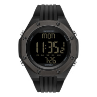 Чоловічий спортивний годинник Sanda 6093 All Black з електронним механізмом та водозахистом 50м