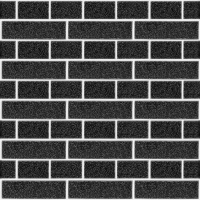Панель стінова 70*70cm*5mm чорна цегла з білим (D) SW-00001503