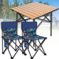 Металевий складний стіл 53х55х50 см з 2 складними стільцями 40х40х35 см у чохлі