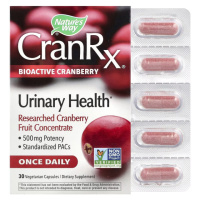 Журавлина біоактивна, здоров'я сечовивідних шляхів, 500 мг, Bioactive Cranberry, Nature's Way, 30 вегетаріанських капсул