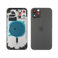 Корпус для Apple iPhone 12 Pro Graphite (тёмно-серый) с задним стеклом, рамкой и стеклом камеры