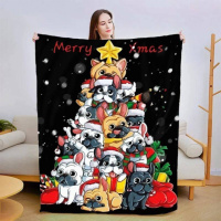 Плед 3D новогодний Елка любимцев 3213_A 15474 160х200 см