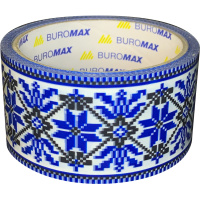 Скотч Buromax Вышиванка 48 мм х 35 м Синяя (BM.7007-68)