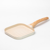 Сковорода-гриль з антипригарним покриттям 18,3*18,1*2 см, бежевий