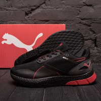 Мужские кроссовки сетка Puma Black 2060-7 чёрные