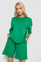Костюм жіночий повсякденний, колір зелений, 241R5004