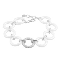 Серебряный браслет CatalogSilver с керамикой, вес изделия 24,61 гр (1577608) 1822 размер