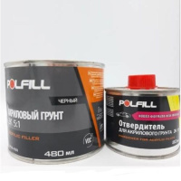 Polfill Грунт акриловый Polfill 5:1 Eco 0.48l чёрный+зат.0,08l (43201)