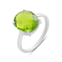 Серебряное кольцо CatalogSilver с хризолітом, вес изделия 2,45 гр (60002174) 17.5 размер