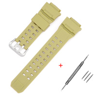 Ремінець для Casio G-Shock GW-9400/9300 Army Green SI, полімерний браслет 21.5 см