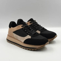 Кросівки жіночі весна, осінь натуральна шкіра/замша: чорний, бежевий