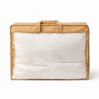 Кофр ORGANIZE прозрачный для постельного белья и одеял M (бежевый)