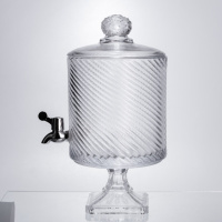 Лимонадница с краном на подставке стеклянная 4.5 л прозрачный HP-19-3045-8