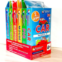 Комплект, Занимательные карточки, Английский язык, Набор английских карточек в поддончике с методичкой.