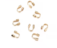 Протекторы гипоаллергенные сплав / 5 шт / 5 мм / золото /