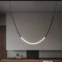 Люстра светодиодная подвесная LED светильник для квартиры на потолок лэд 27735 Черный 50-200х9х80 см.