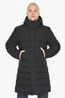 Куртка мужская зимняя Braggart удлиненная с капюшоном - 51801чёрный цвет