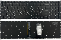Клавіатура для ноутбука Acer Aspire 3 A317-32 7 A715-74 без рамки Прямий Enter підсвітка Original PRC (SV5T_A80B)