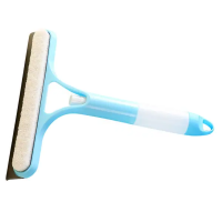 Швабра-щетка с пульверизатором и скребком для мытья окон, зеркал и гладких поверхностей Голубая HP-35015-26BL