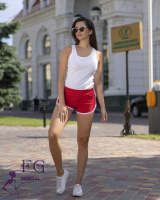 Короткі жіночі шорти «Joy» оптом I Розпродаж моделі 42, Червоний
