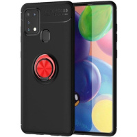 TPU чохол Deen ColorRing під Магнітний тримач (opp) для Samsung Galaxy M31 (Чорний / червоний) - купити в SmartEra.ua