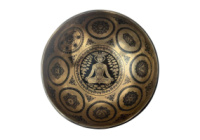 Тибетська співаюча чаша з арт гравіюванням Шлях до Самадхи 22 см