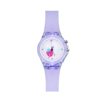 Дитячий годинник Better 011 Led Strawberries Purple з силіконовим ремінцем та підсвічуванням