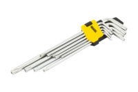 Ключі TORX MASTERTOOL CrV Т10/Т50 90/227 мм набір 9 шт 75-0961