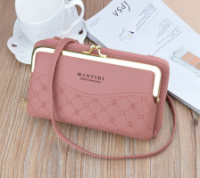 Женская маленькая сумочка клатч на плечо, мини сумка кошелек для телефона Розовый
