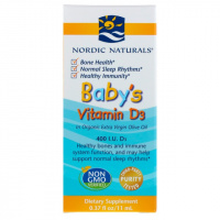 Витамин D3 для детей, Baby's Vitamin D3, Nordic Naturals 400 МЕ, 0.37 fl oz (11 мл)