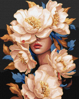 Картина за номерами - Квіткова красуня з фарбами металік ©victoria_art___ Идейка 40х50 см (KHO8428)