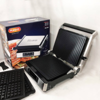 Гриль-барбекю електричний Magio MG-356, Настільний гриль для гамбургерів Притискна електробутербродниця