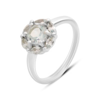 Серебряное кольцо CatalogSilver с натуральным топазом 1.467ct, вес изделия 2,62 гр (2166078) 17 размер