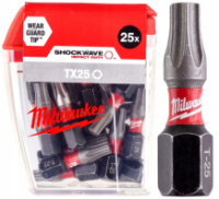 Біта SHOCKWAVE MILWAUKEE, TX25, 25мм, (25шт), пластикова коробка