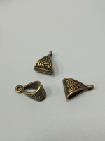 Бейл. Размер - 14*9 мм (отв 4,6 мм). Цвет- бронза (металл). Цена за 1 шт