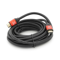 Кабель Merlion HDMI-HDMI V-Link High Speed 5.0m, v2,0, OD-8.2mm, круглый Black, коннектор Red, (Пакет)