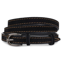 Замшевий жіночий ремінь 720764 Чорний