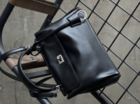 Сумка Balenciaga Rodeo Medium size чорний+срібло - Premium