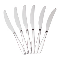 Набор столовых ножей 6 штук из нержавеющей стали 23.5 (см) Серебро