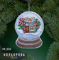 Новорічна іграшка НІ_032 «Снігова куля. Солодка хатинка»