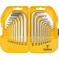 Набор инструментов Topex ключи шестигранные HEX и Torx, набор 18 шт.*1 уп. (35D952)