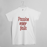 Футболка мужская «Passion Never Fails», Белый, L, английский