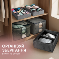 Набор органайзеров для хранения обуви, белья и вещей ORGANIZE (серый)