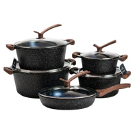 Набор кастрюль с антипригарным покрытием и крышкой из жаропрочного стекла HP33528B