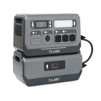 Портативная зарядная станция ALLWEI SGR-PPS2400-2PRO+BAT, 2400W/4096Wh LiFePO₄, MPPT 500W max ХТ60/12 – 60 В/10 А, 2xDC5521-12V-12A, CarPort-12V-12A,