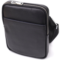 Удобная вертикальная сумка для мужчин из натуральной кожи Vintage 22862 Черный