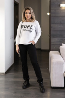 Жіночий спортивний костюм двонитка «Foll» | Норма і батал Чорний, 54-56