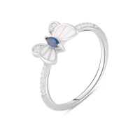 Серебряное кольцо CatalogSilver с фианитами, емаллю, вес изделия 1,52 гр (2085362) 17.5 размер