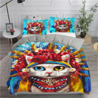 Постельное белье из плюш-велюра Украинский котик 2575 12043 215×150 см